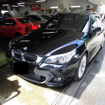 BMW530(E61) エンジン・ミッションオイル漏れ修理、リアエアサス交換