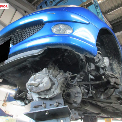 プジョー206CC　「走行時のキィーキィー異音点検及び修理」（クラッチを踏むと異音が消える・・）