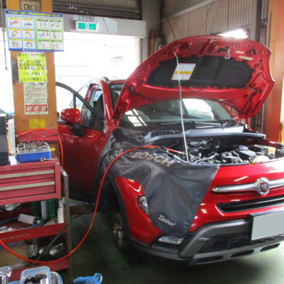 2307台目エンジン内部洗浄 フィアット500X  ABA-33414