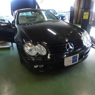 ベンツSL500(R230)天井から~